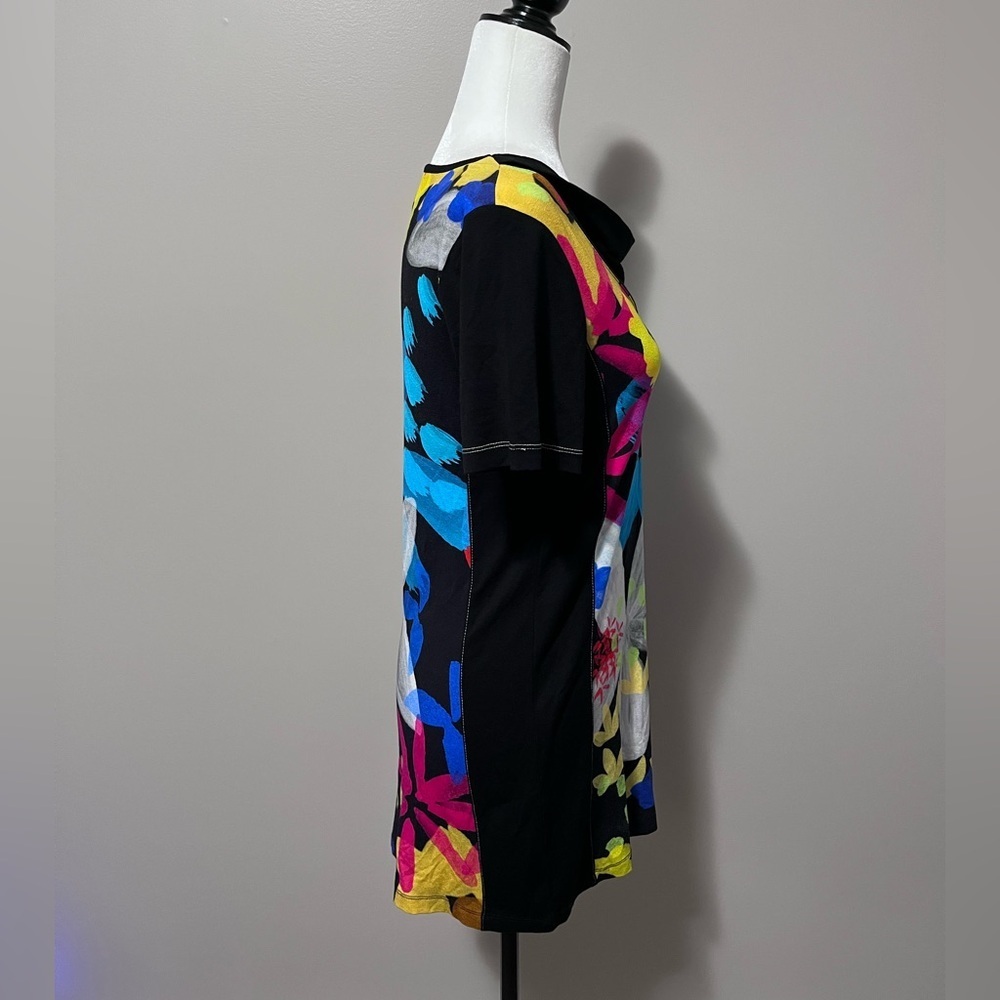 Simply Art by Dolcezza Intense Garden Of Zen Abstract Art Print Scoop Neck Tunic - Picture 7 of 10